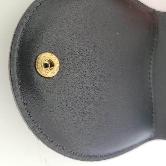 Coach Vintage Mini Coin Holder Wallet Leather Small Black Horseshoe Bifold - Picture 4 of 8